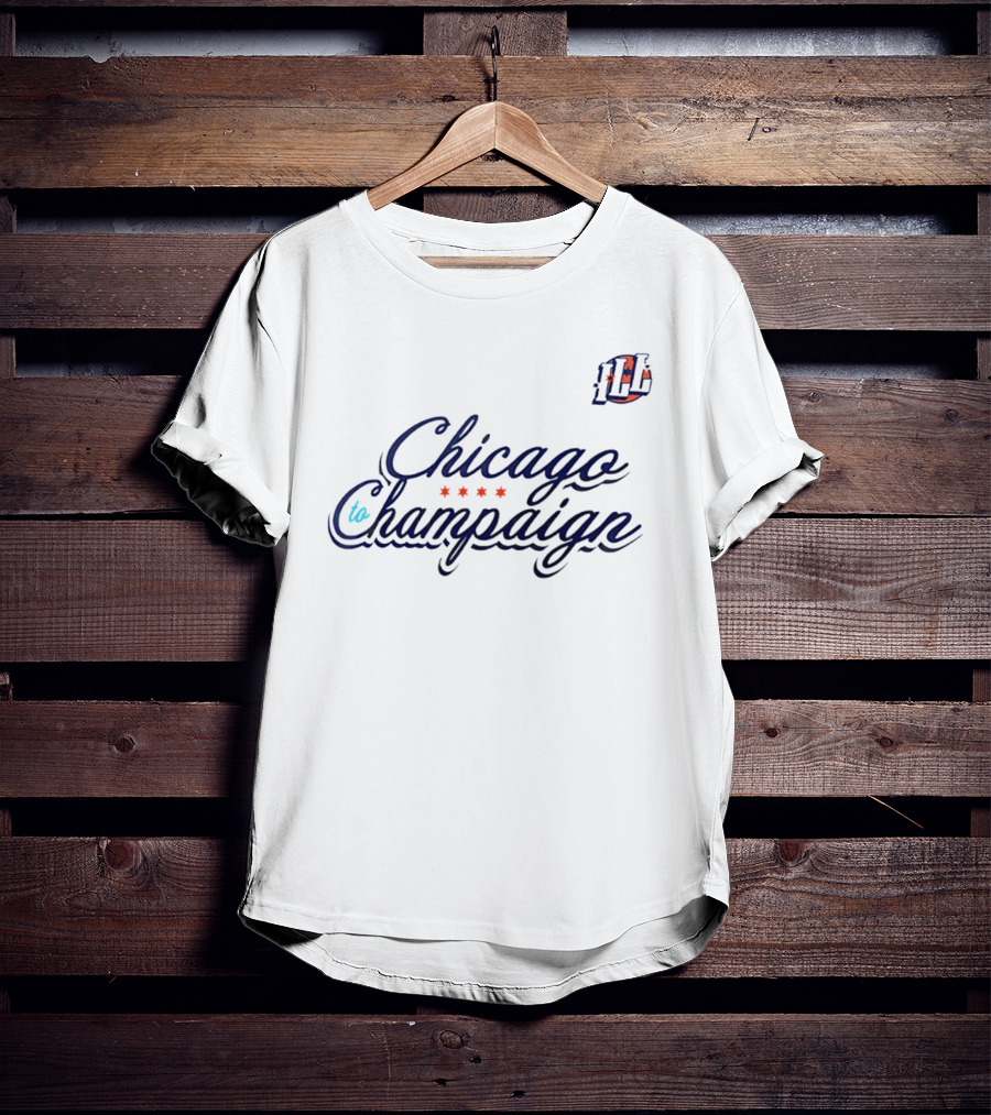 Illinois Fighting Illini Chicago To Champaign Basketball T-Shirt