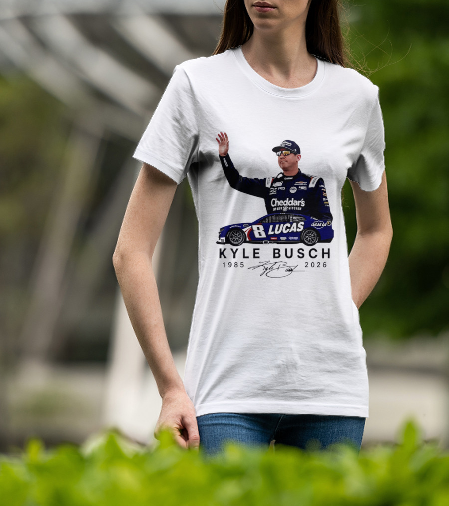 Kyle Busch Rowdy 1985 2026 Cheddars Lucas Racing 8 T-Shirt