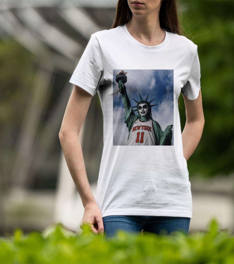 New York 11 Statue Of Liberty Joker Mashup T-Shirt