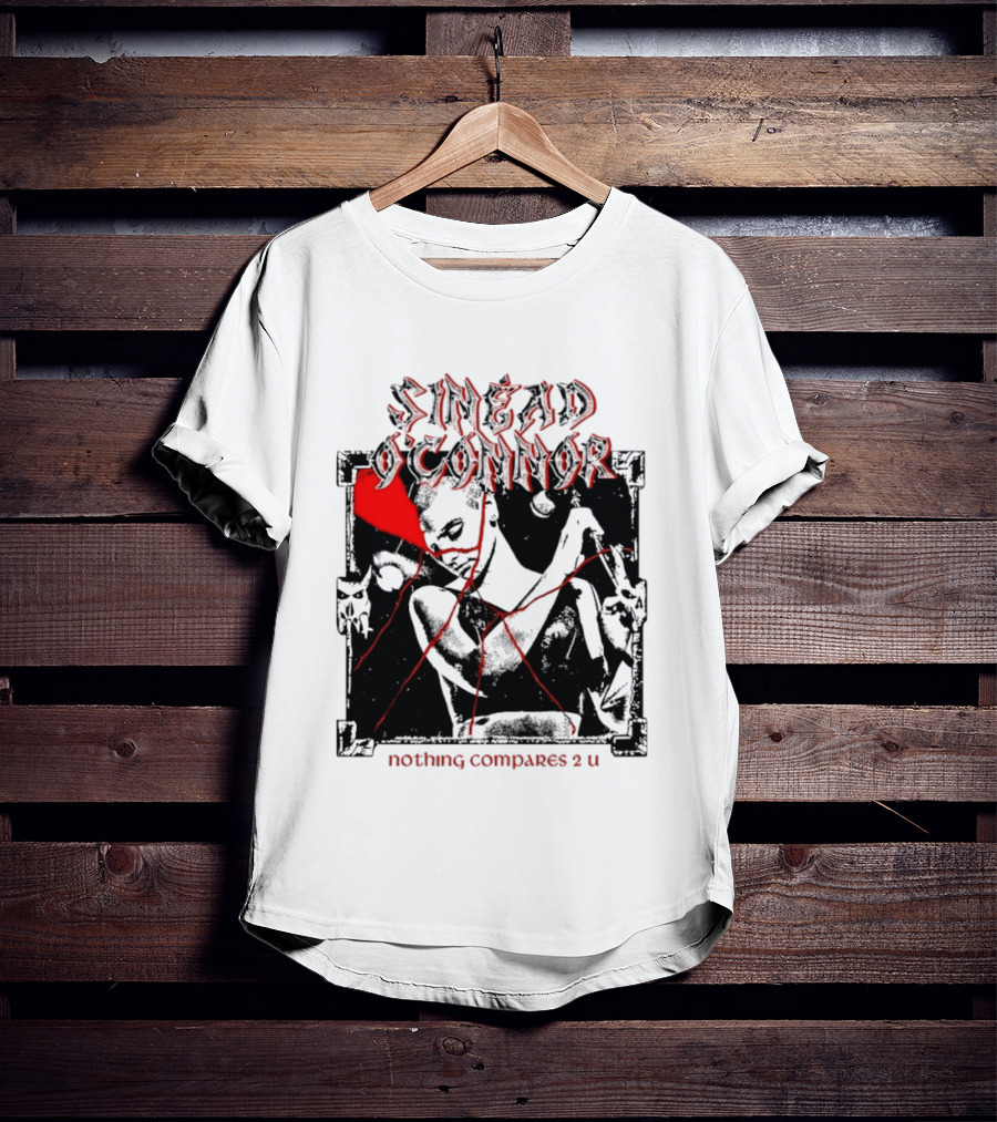 Sinead O'Connor Nothing Compares 2 U Abstract Red Grunge Aesthetic T-Shirt
