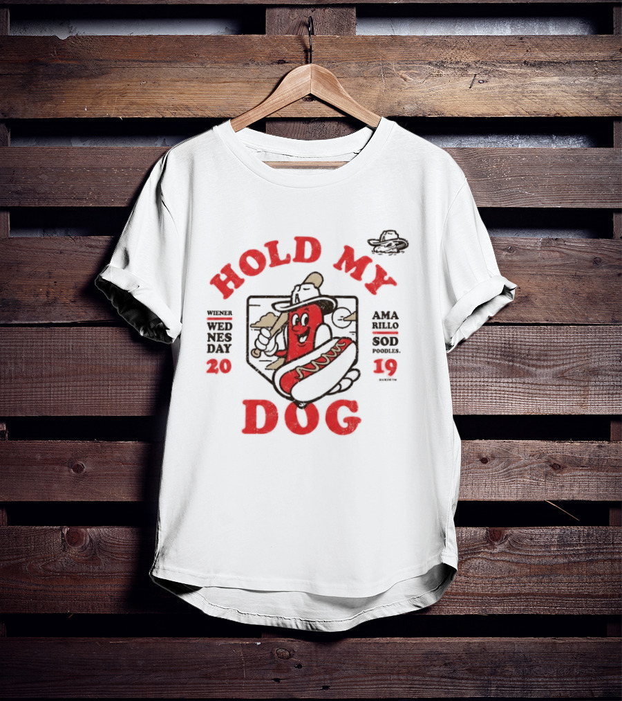Sod Poodles 2026 Hold My Dog Hotdog Cowboy T-Shirt