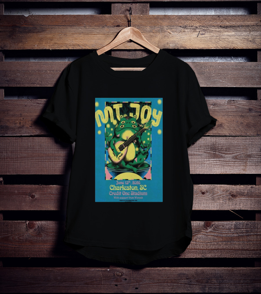 MT. JOY Charleston SC June 13 2026 Credit One Stadium Frog Guitar Concert T-Shirt