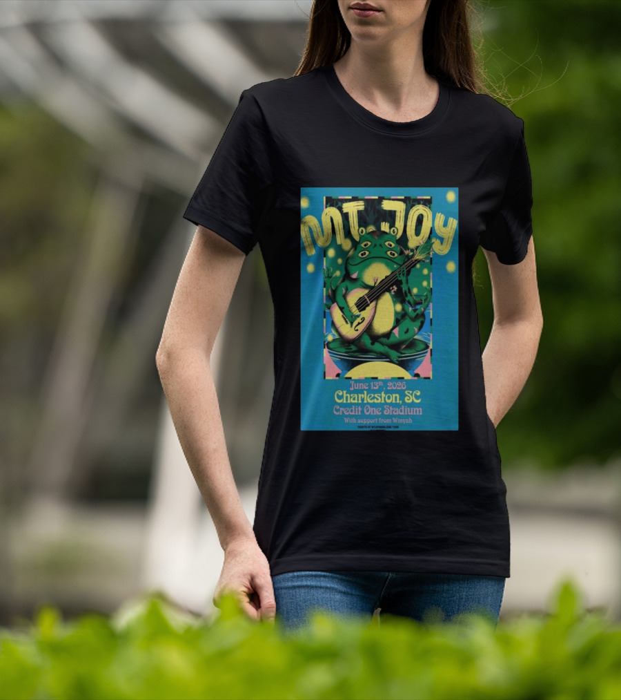 MT. JOY Charleston SC June 13 2026 Credit One Stadium Frog Guitar Concert T-Shirt