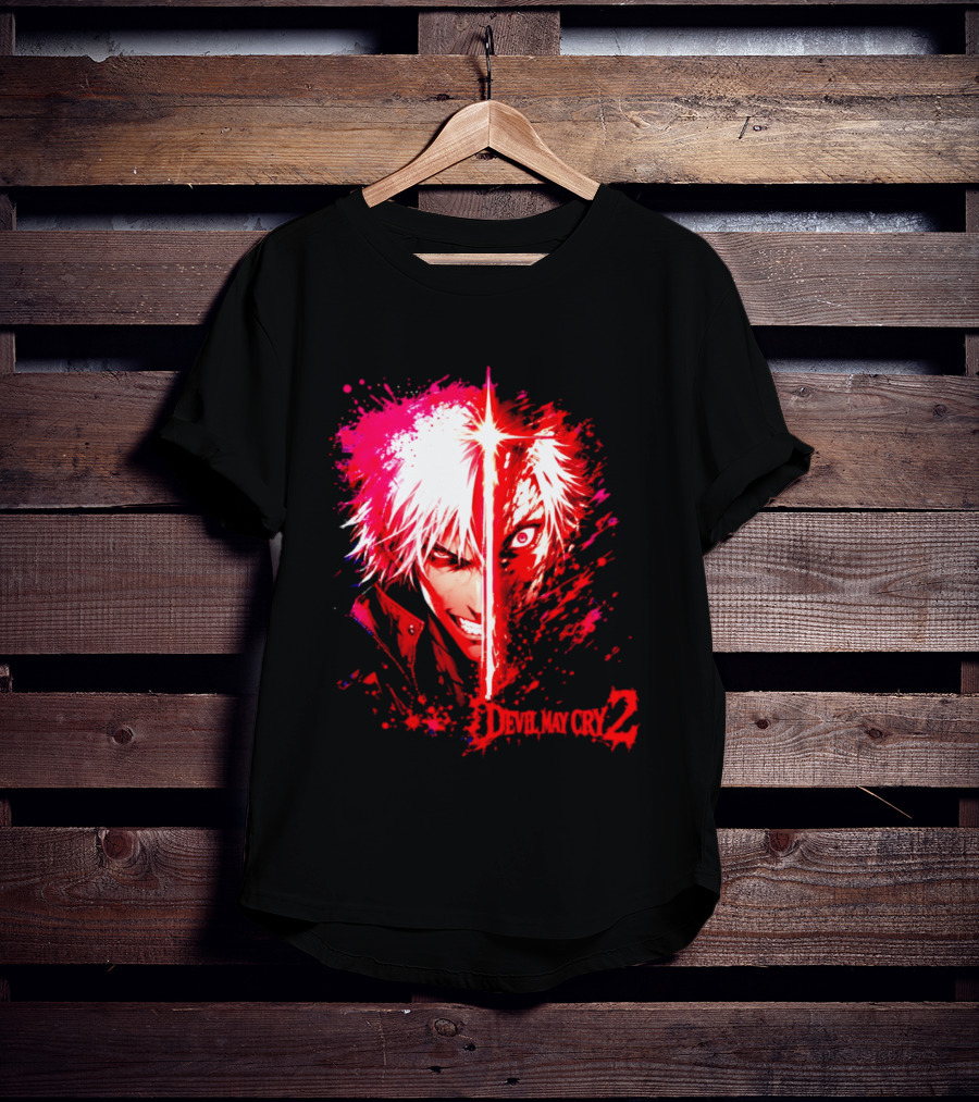 Devil May Cry 2 Dante Half Face Split T-Shirt