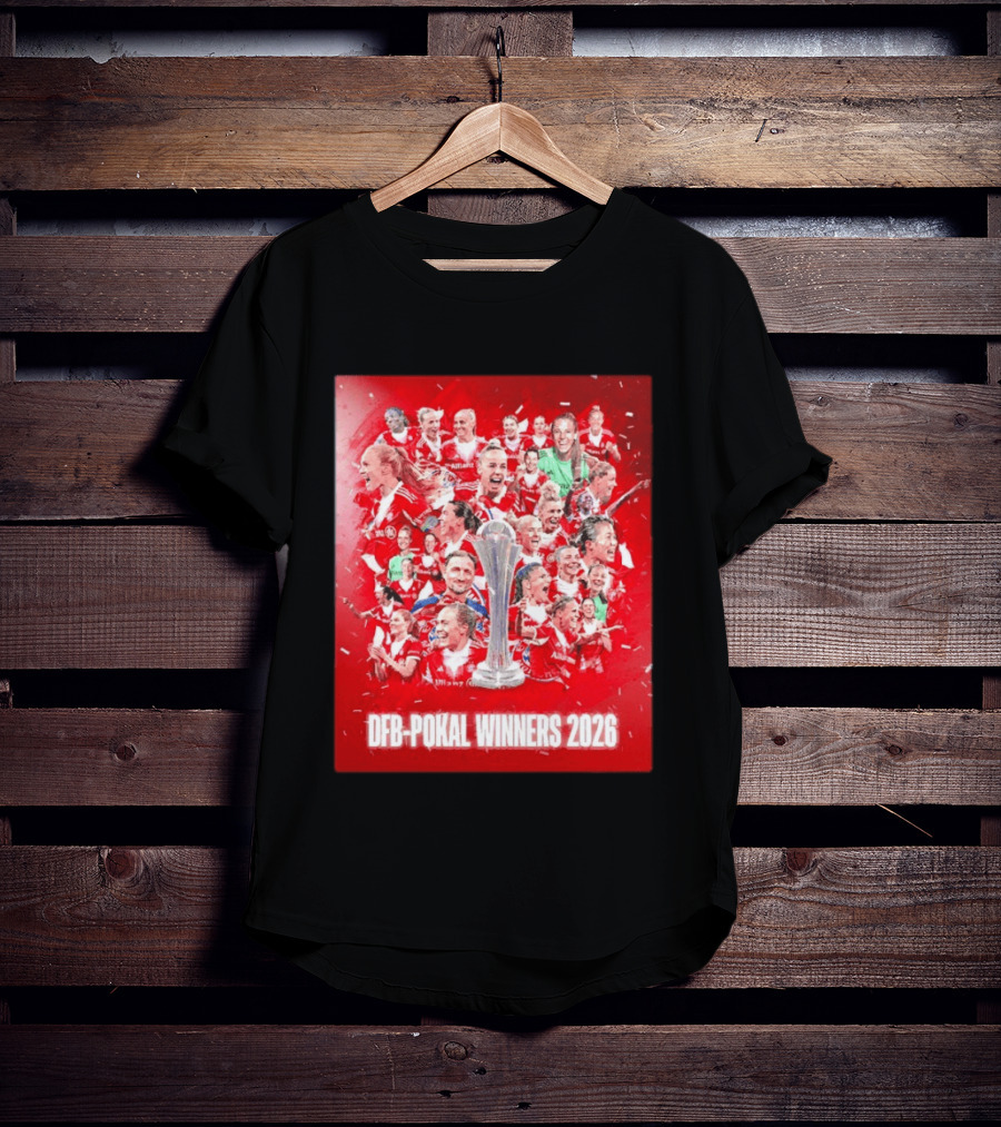 FC Bayern Frauen DFB Pokal Winners 2026 Celebration Montage T-Shirt