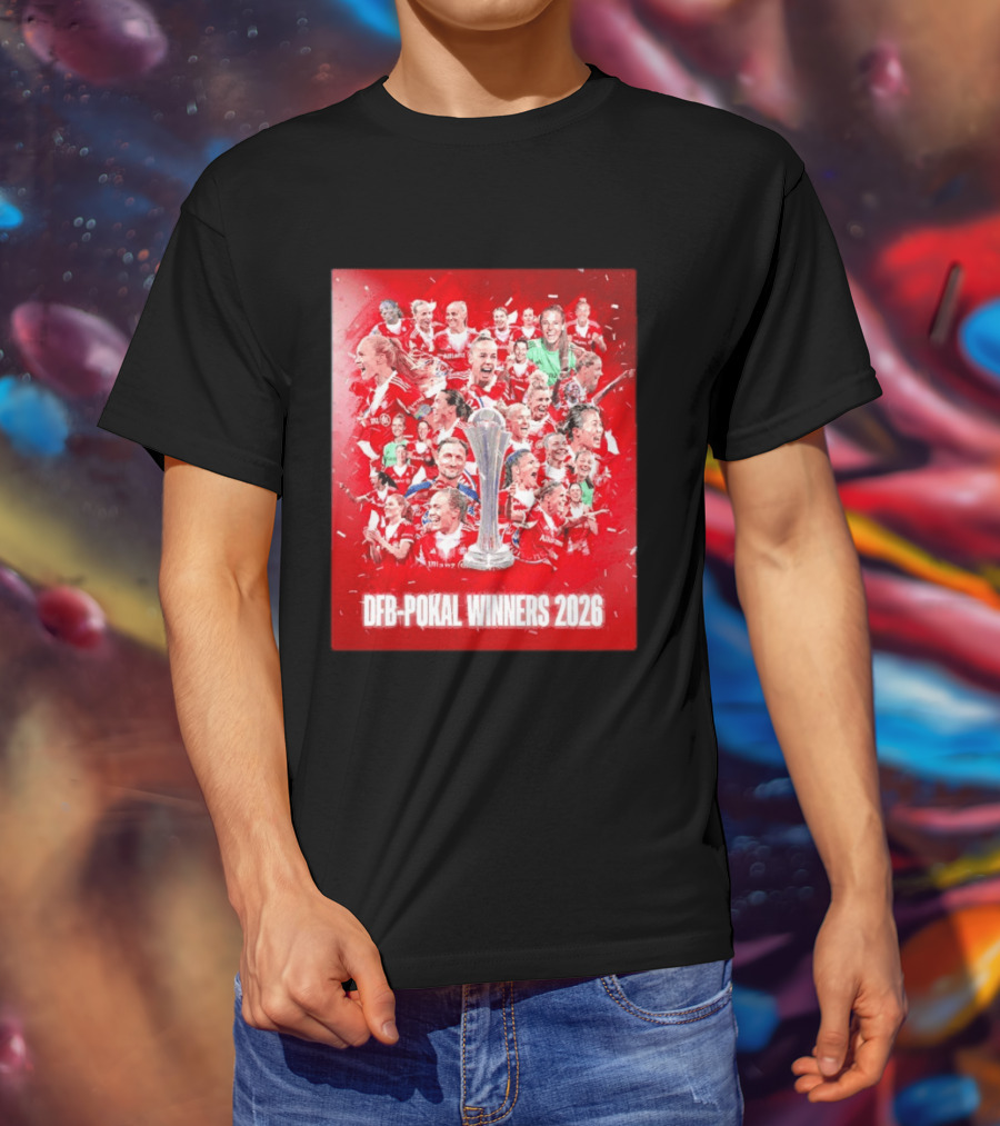 FC Bayern Frauen DFB Pokal Winners 2026 Celebration Montage T-Shirt