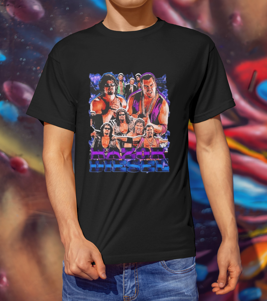WWF Razor Ramon Diesel Kevin Nash Wrestling Legends History T-Shirt