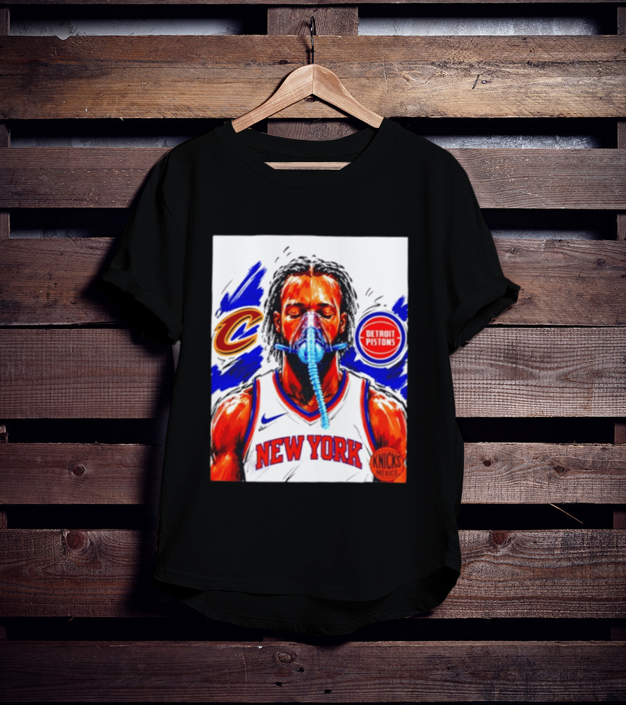 New York Knicks Jalen Brunson Vs Detroit Pistons Cleveland Cavaliers Matchup Knicks Mexico T-Shirt