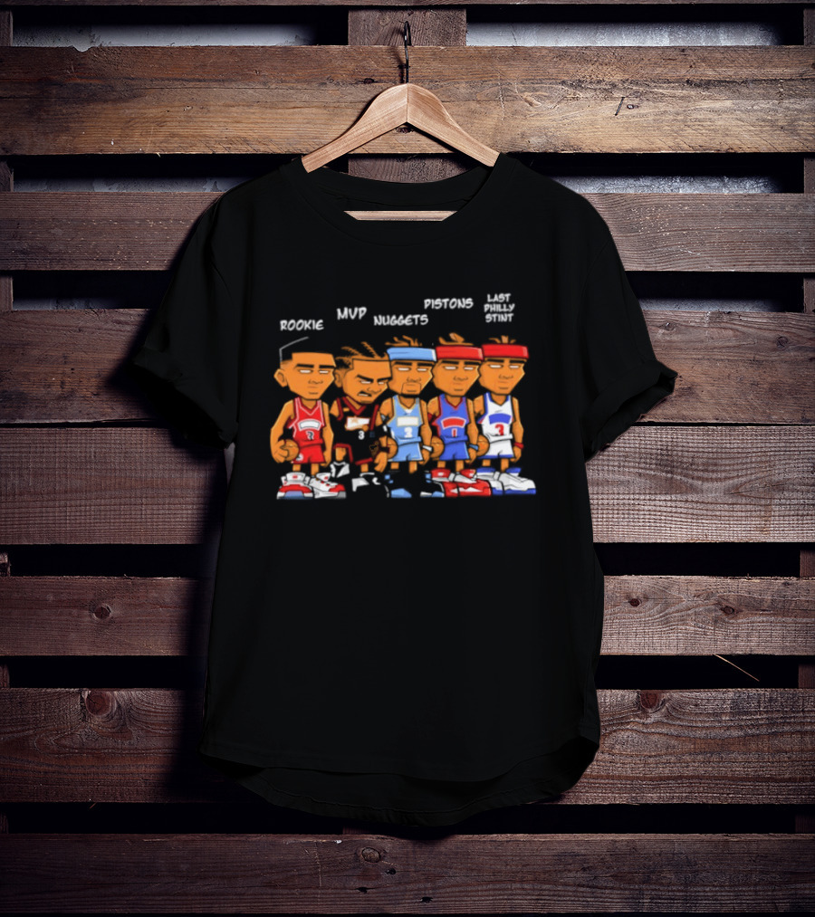Rookie MVP Nuggets Pistons Last Philly Stint Iverson Career T-Shirt