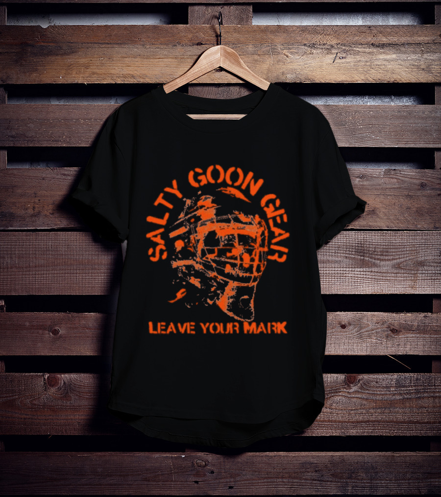 Salty Goon Gear Leave Your Mark Goalie Skeleton T-Shirt