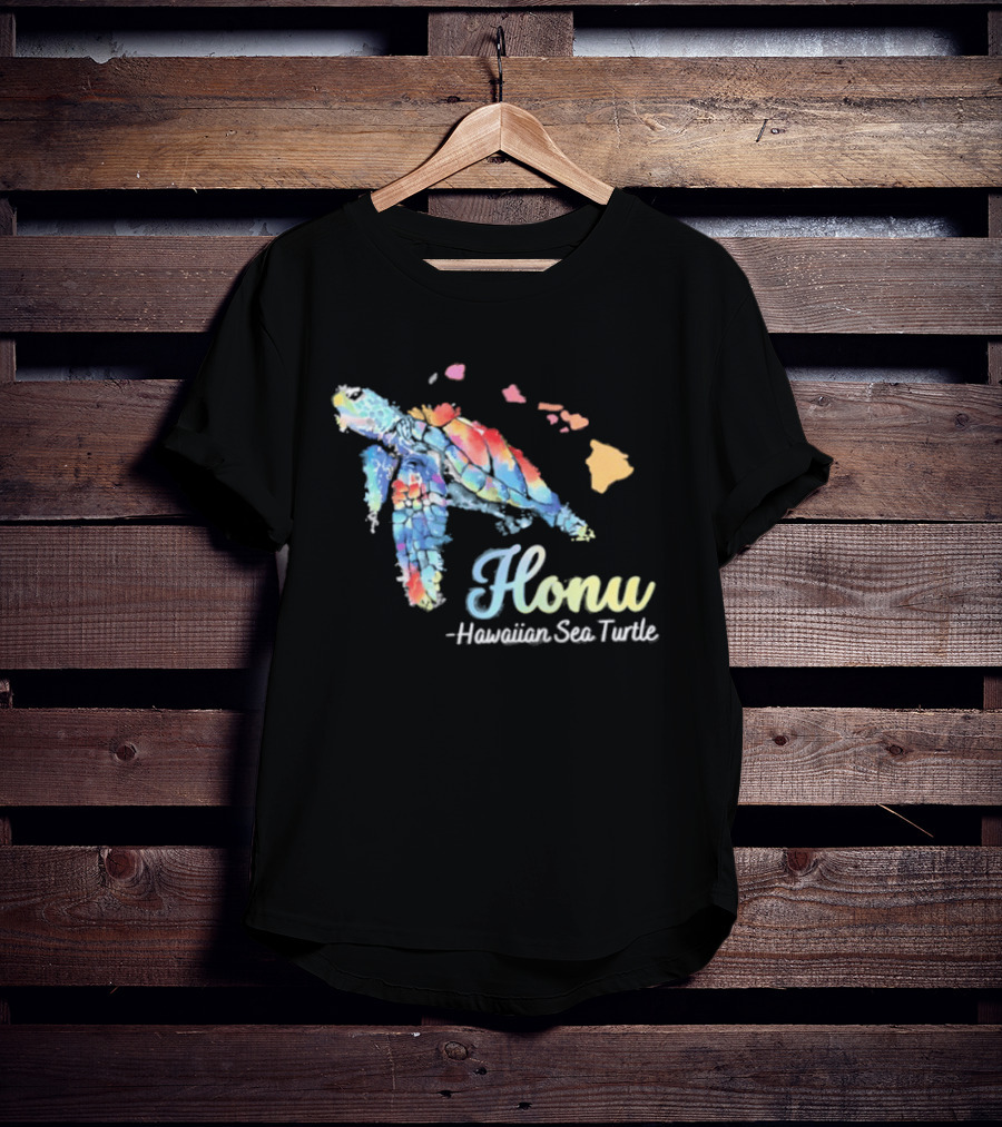 Honu Hawaiian Sea Turtle Watercolor T-Shirt