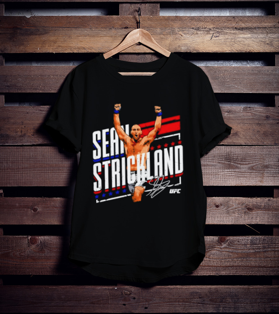 Sean Strickland UFC Fighter Star Signature Graphic UFC T-Shirt