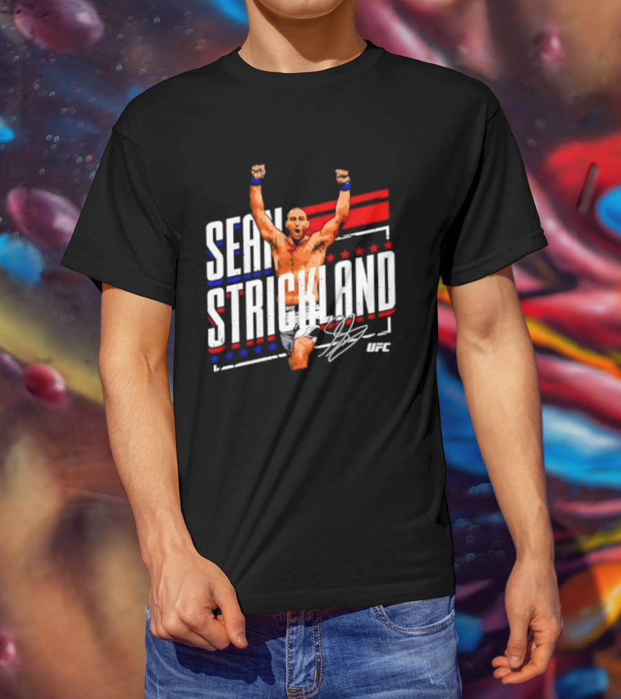 Sean Strickland UFC Fighter Star Signature Graphic UFC T-Shirt