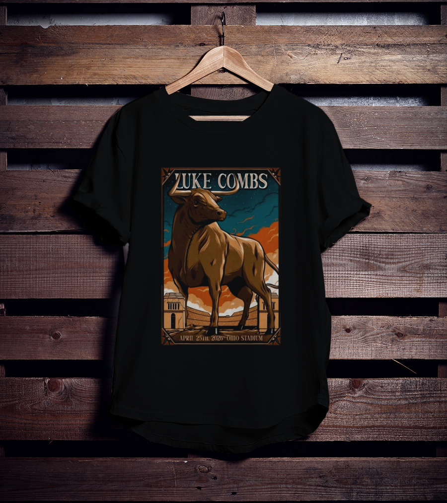 Luke Combs Ohio Stadium April 25 2026 Bull T-Shirt