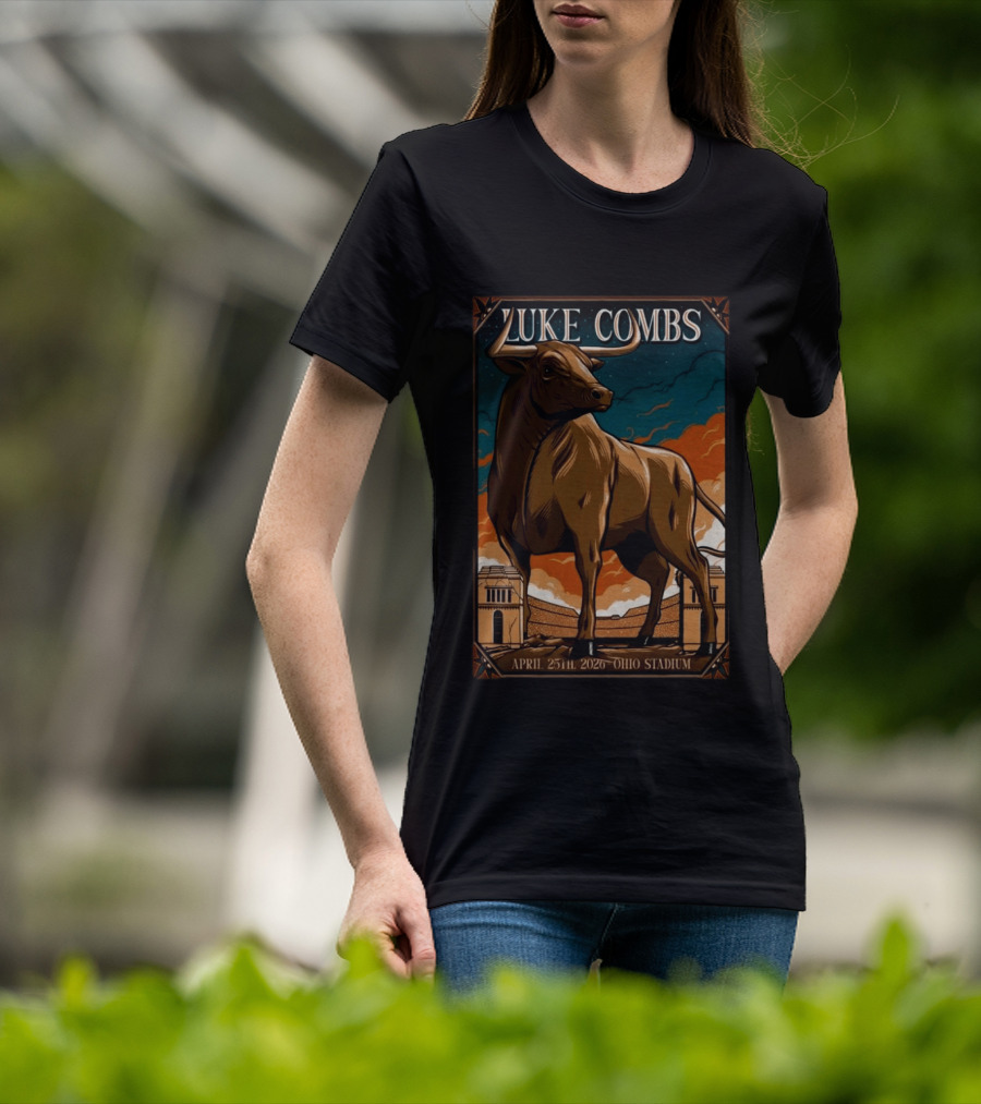 Luke Combs Ohio Stadium April 25 2026 Bull T-Shirt