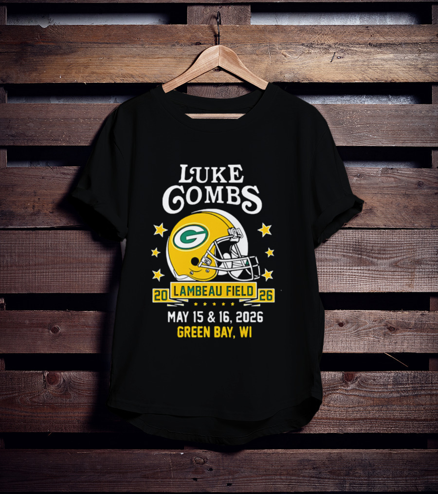 Luke Combs Green Bay Packers Tour 2026 Lambeau Field May 15 16 Green Bay WI T-Shirt
