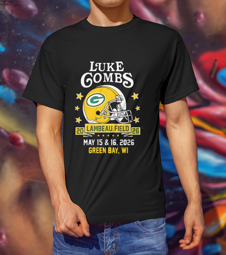 Luke Combs Green Bay Packers Tour 2026 Lambeau Field May 15 16 Green Bay WI T-Shirt