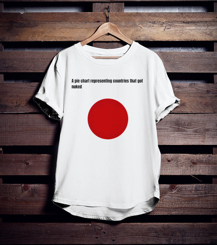 A Pie Chart Representing Countries That Got Nuked Red Circle T-Shirt