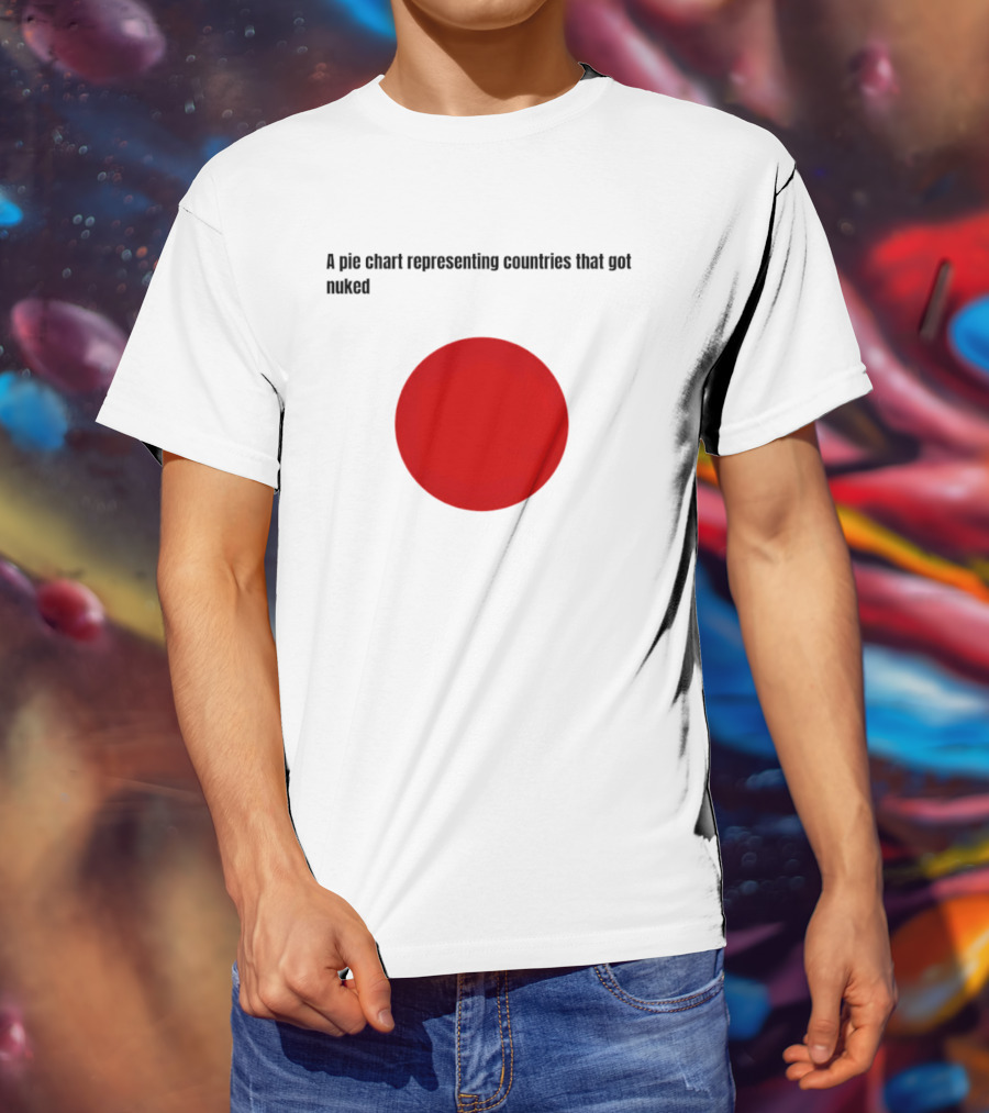 A Pie Chart Representing Countries That Got Nuked Red Circle T-Shirt