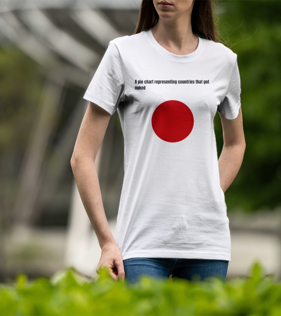 A Pie Chart Representing Countries That Got Nuked Red Circle T-Shirt