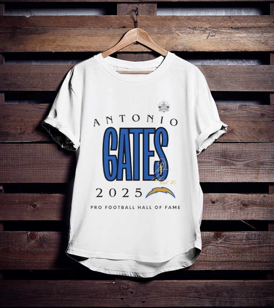 Antonio Gates Los Angeles Chargers Pro Football Hall Of Fame 2025 T-Shirt
