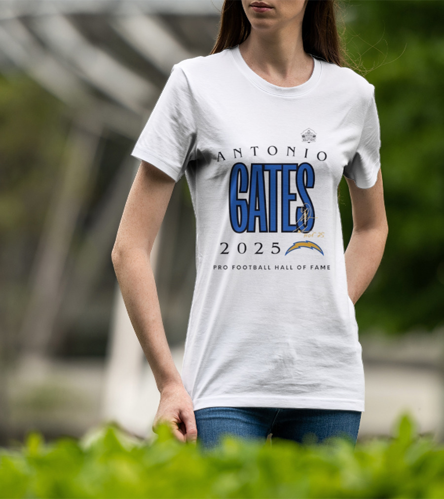 Antonio Gates Los Angeles Chargers Pro Football Hall Of Fame 2025 T-Shirt