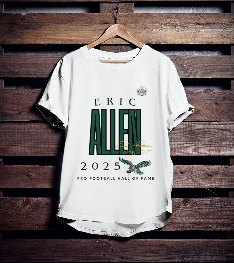 Eric Allen Philadelphia Eagles 2025 Pro Football Hall Of Fame T-Shirt
