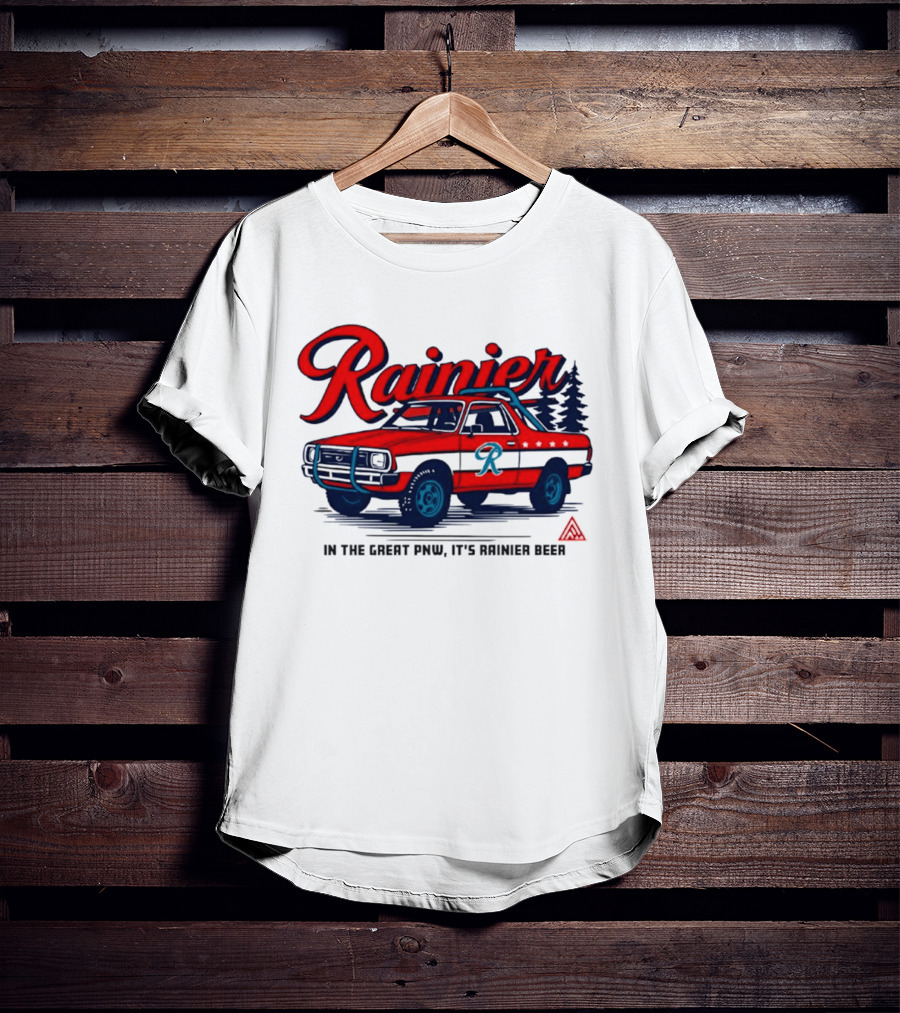 Rainier Beer Subaru Brat In The Great PNW T-Shirt