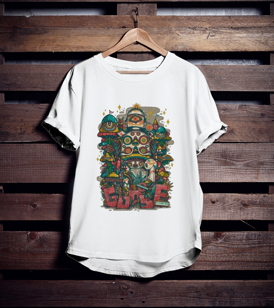 Goose London UK Tour May 22 23 2026 Psychedelic Robot Mushroom T-Shirt