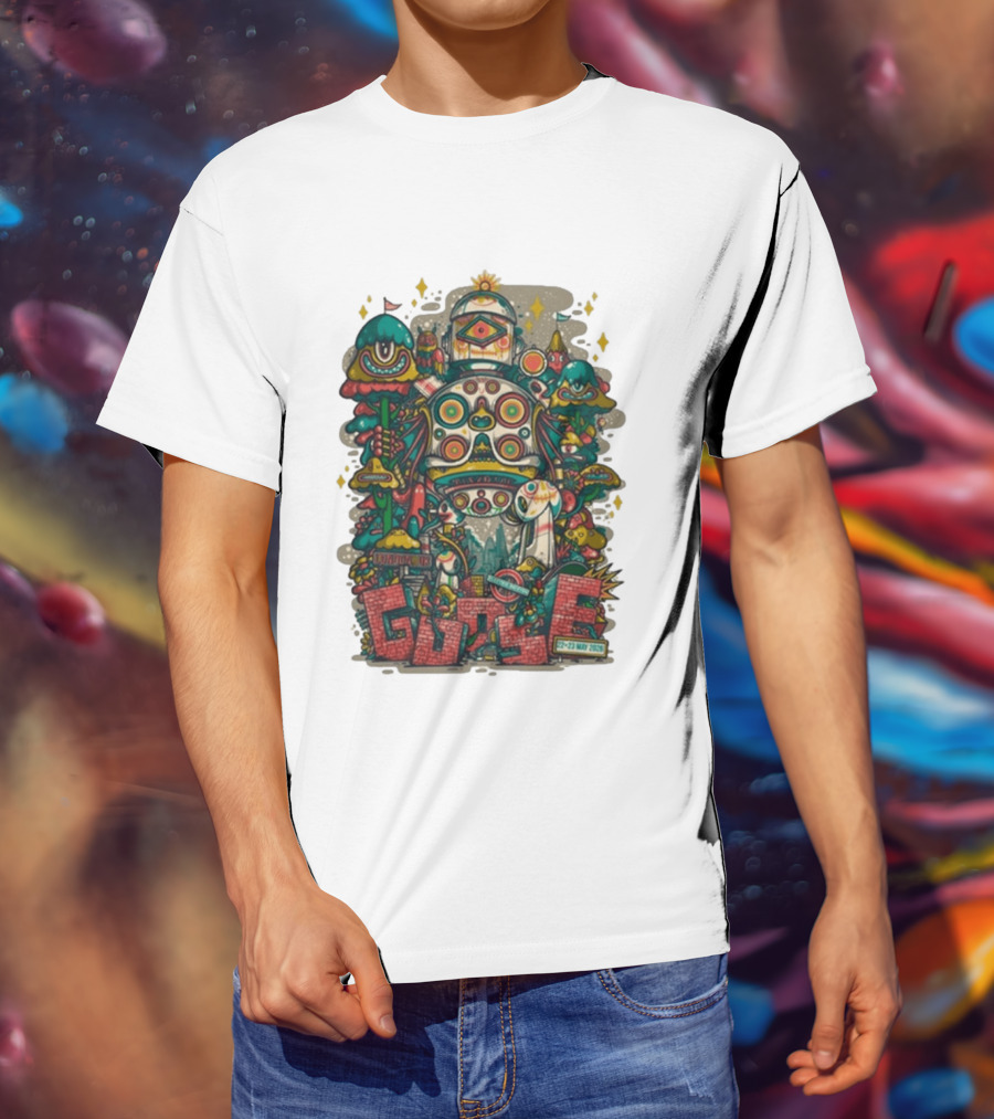 Goose London UK Tour May 22 23 2026 Psychedelic Robot Mushroom T-Shirt