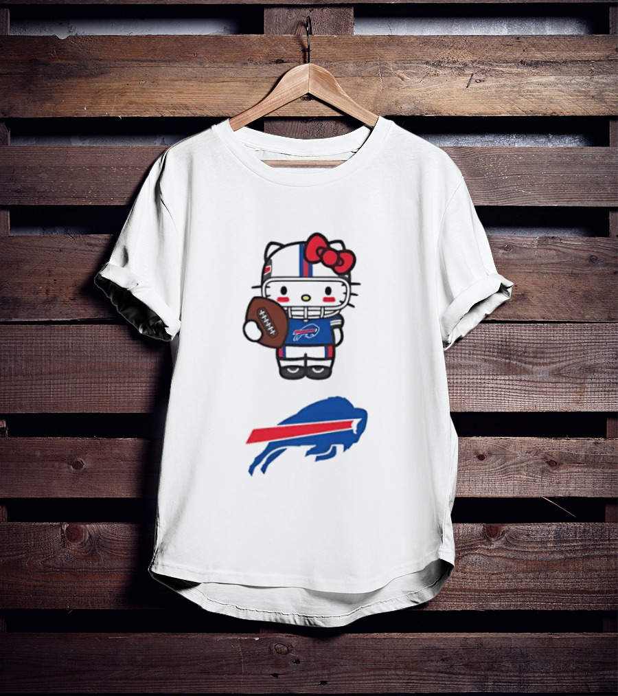 Hello Kitty Buffalo Bills Football Player Team T-Shirt