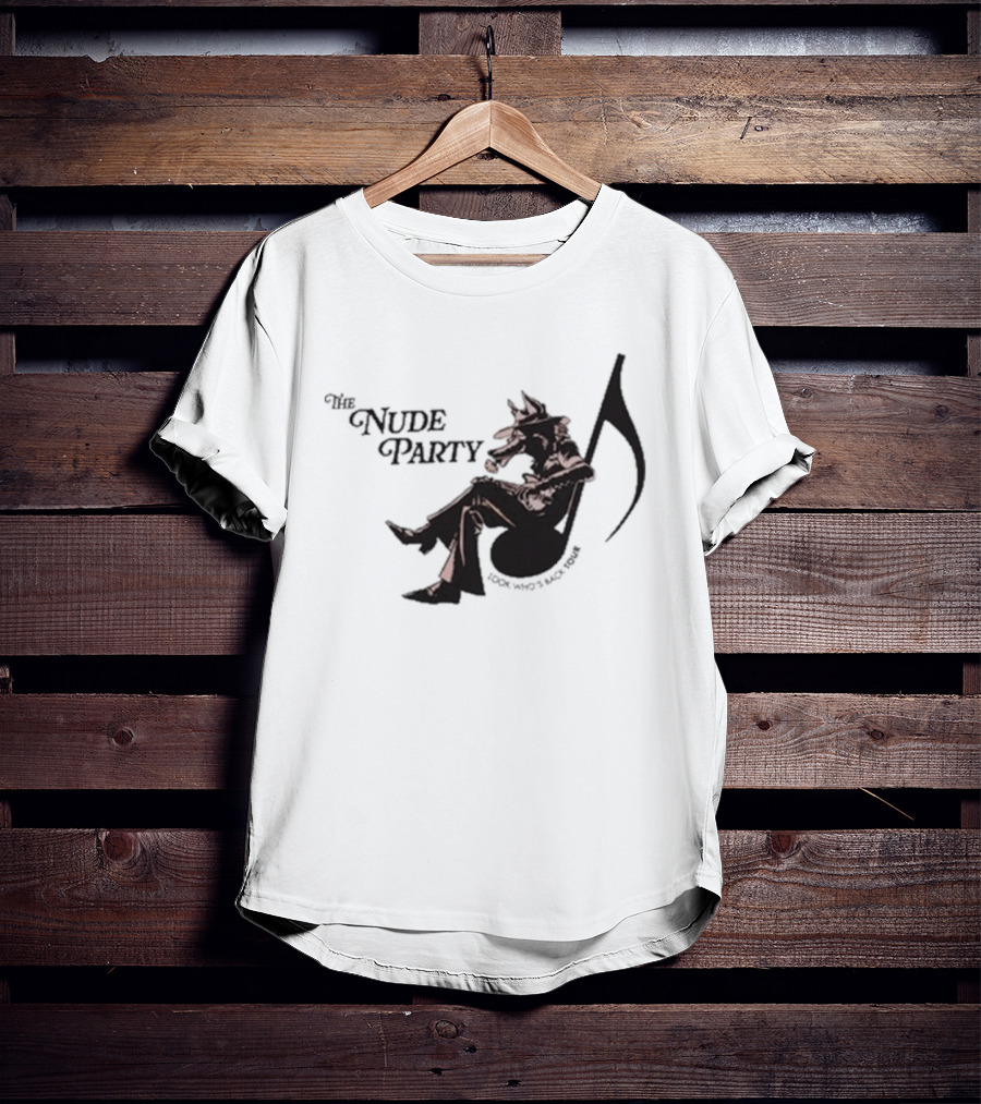 The Nude Party Look Who's Back Tour Resting Cat With Tail T-Shirt