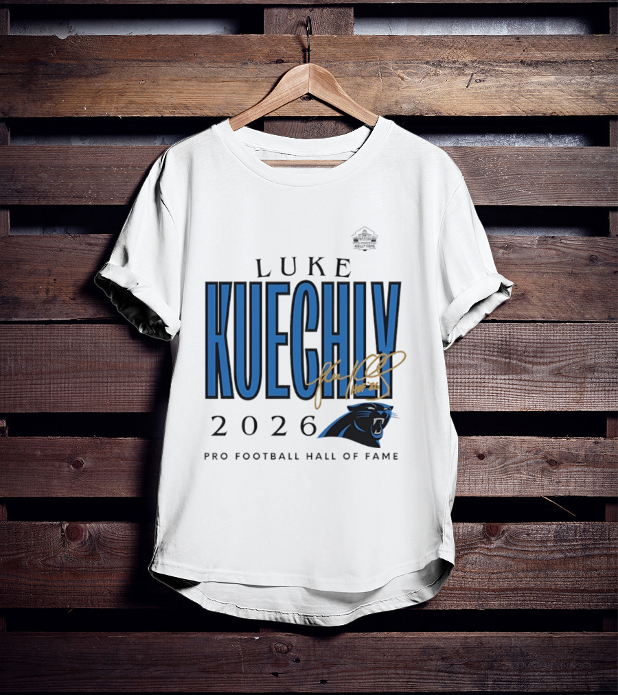 Luke Kuechly Carolina Panthers 2026 Pro Football Hall Of Fame Inductee T-Shirt