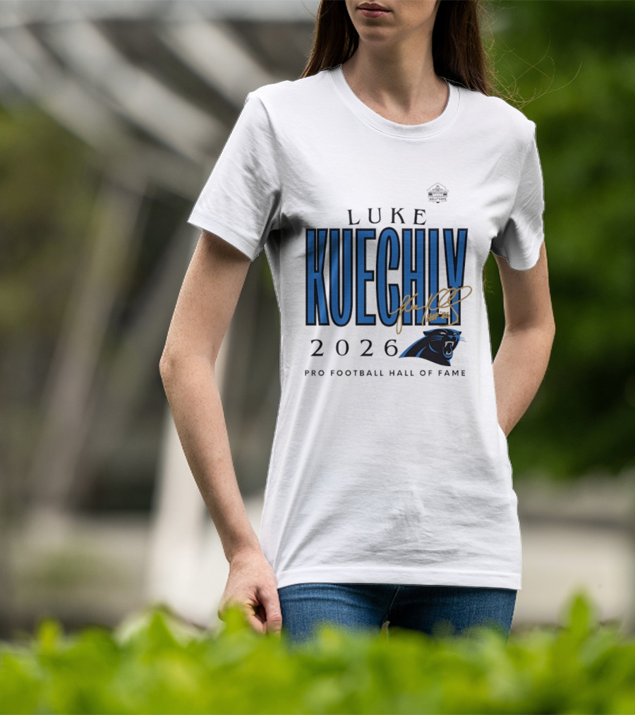 Luke Kuechly Carolina Panthers 2026 Pro Football Hall Of Fame Inductee T-Shirt