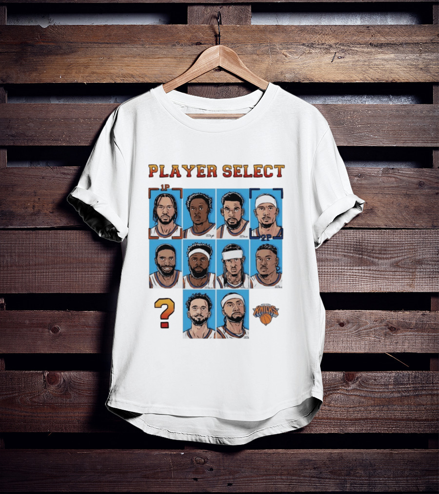 New York Knicks Player Select Collage With Iconic Team Logo And Player Portraits T-Shirt