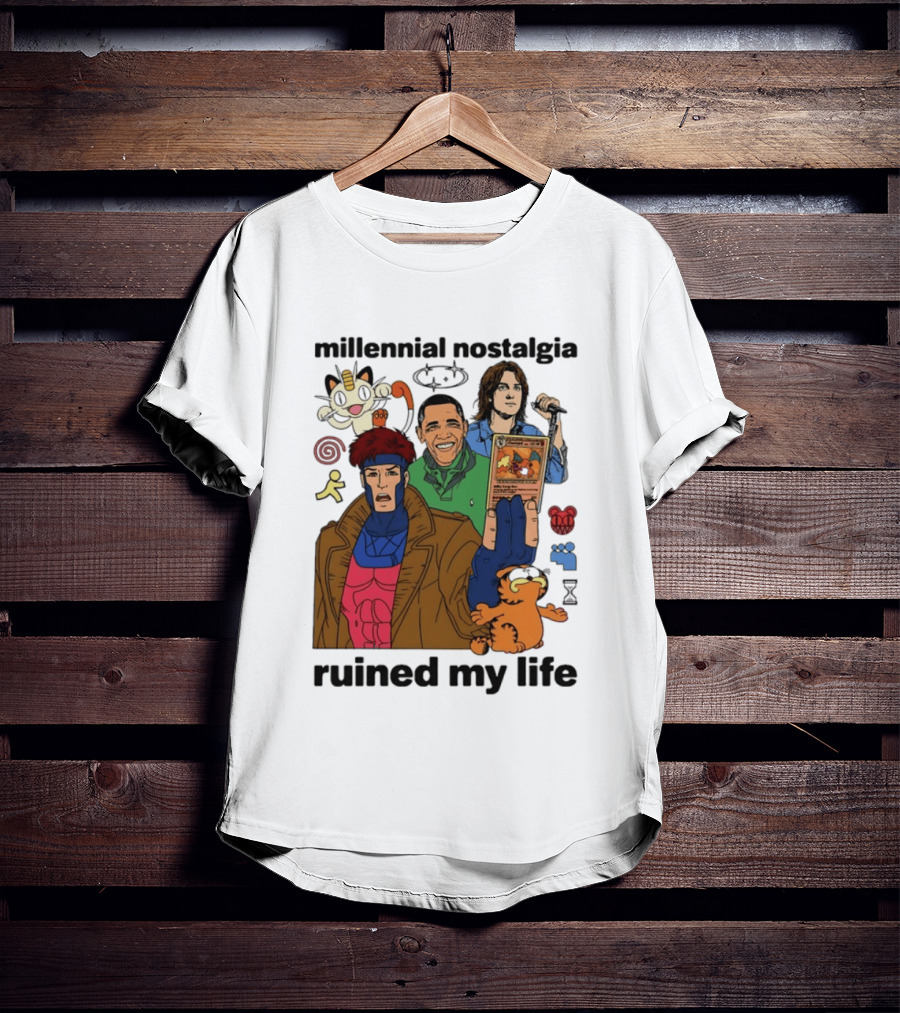 Millennial Nostalgia Obama Gambit Pokémon Yu Gi Oh Ruined My Life T-Shirt