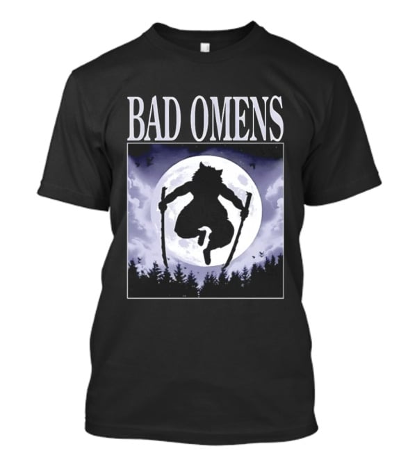 Bad Omens Demon Slayer Moonlit Warrior Scene T-Shirt