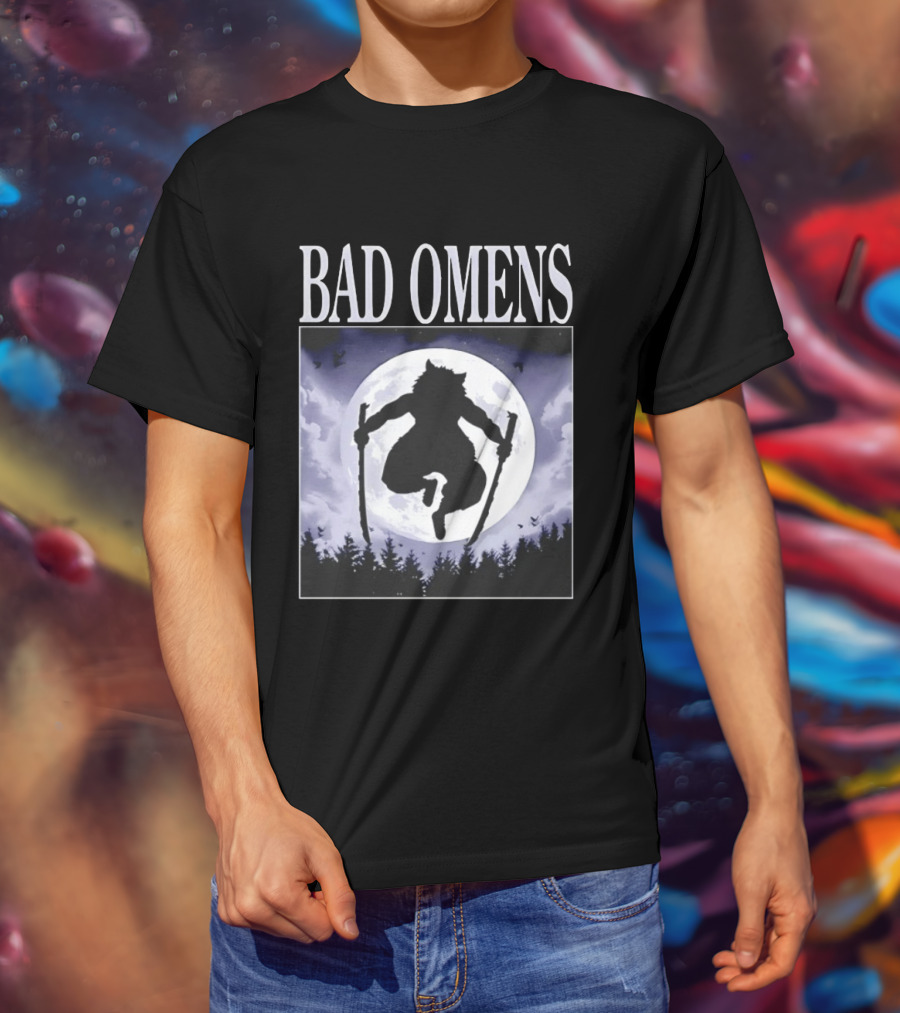Bad Omens Demon Slayer Moonlit Warrior Scene T-Shirt