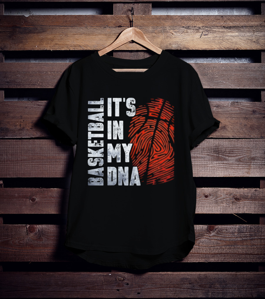 Basketball It's In My DNA Fingerprint T-Shirt