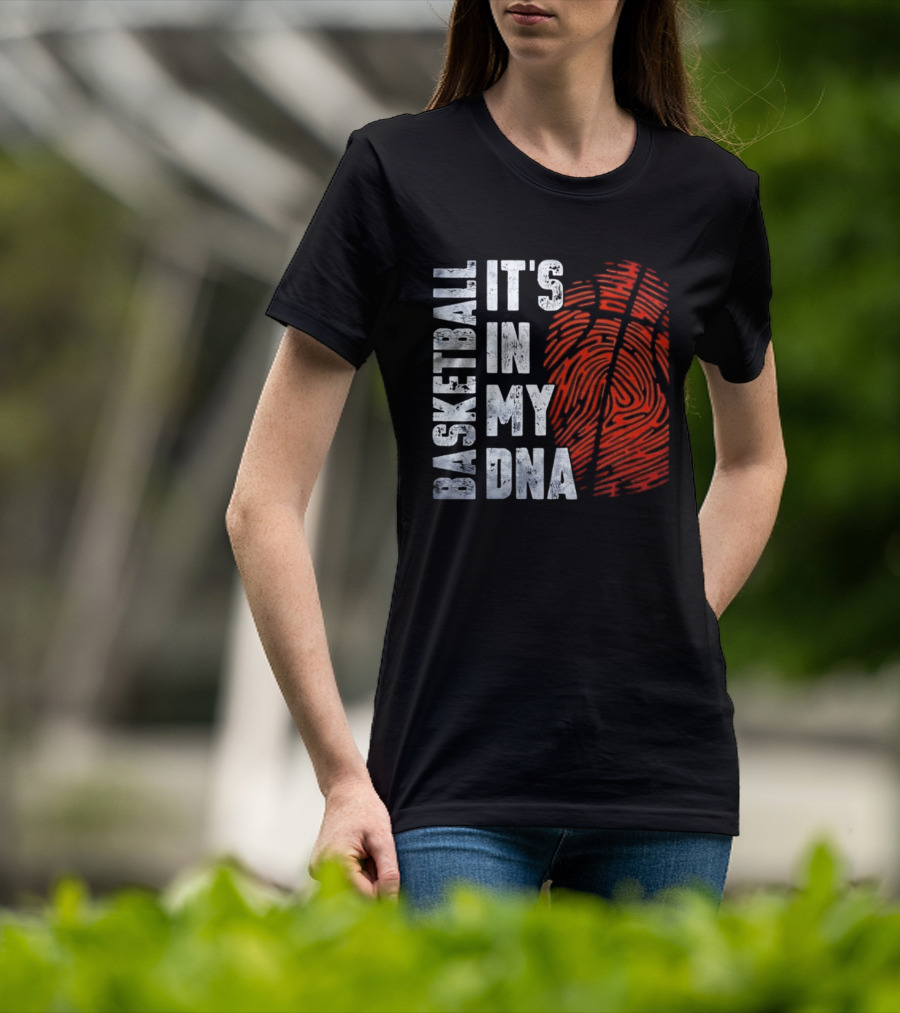 Basketball It's In My DNA Fingerprint T-Shirt