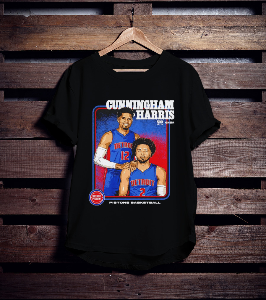 Cunningham Harris 500 Level Onepa Detroit Pistons Basketball T-Shirt