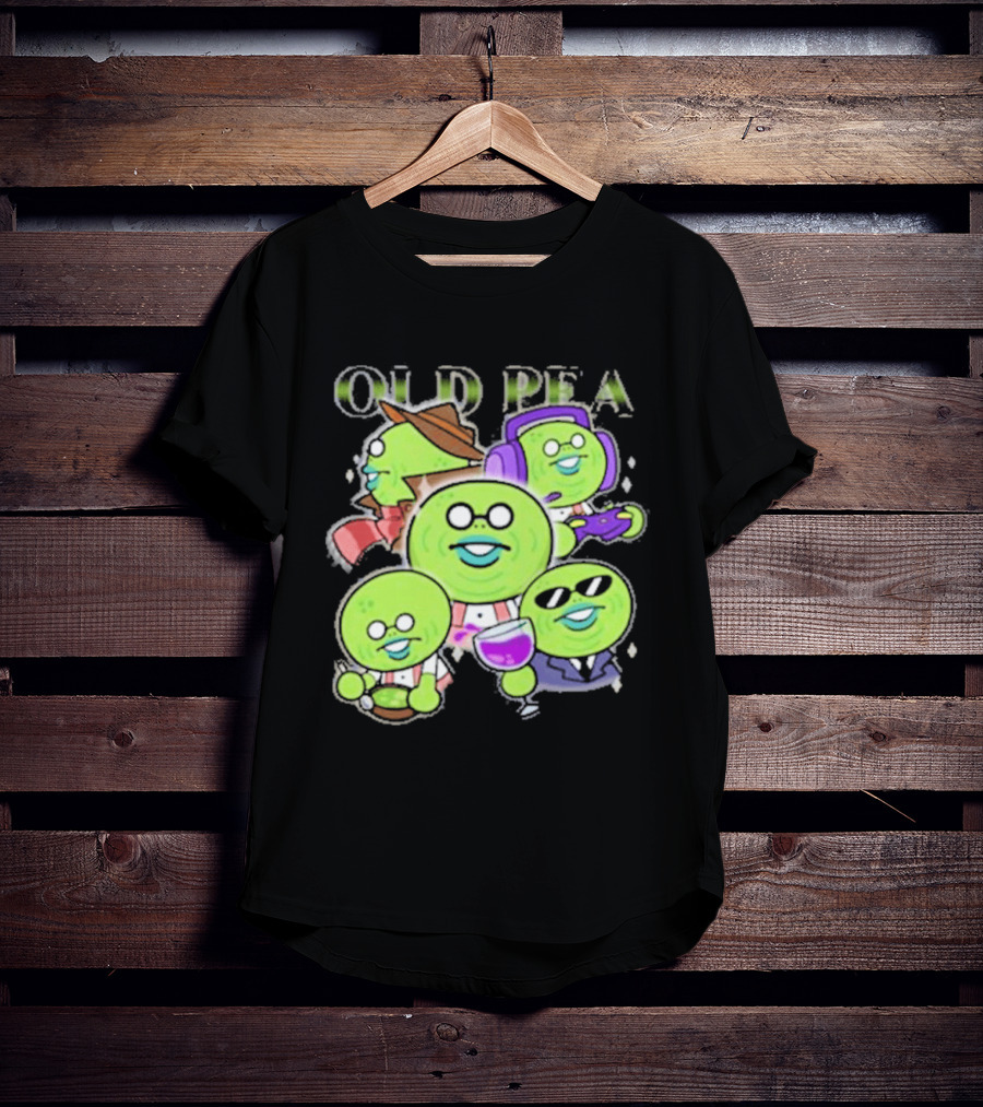 Chikn Nuggit Old Pea Glam Cartoon Characters With Sunglasses And Headphones T-Shirt