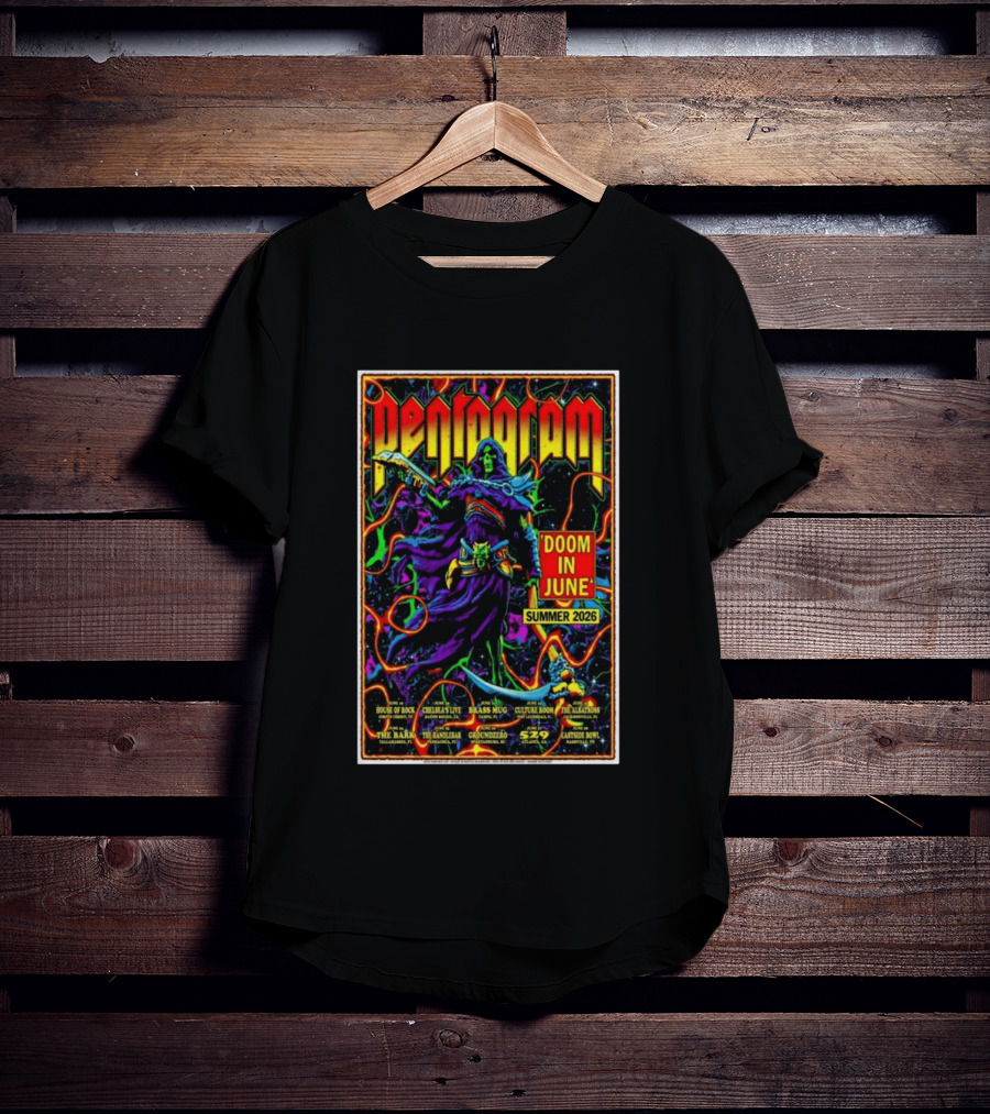 Pentagram Doom In June Summer 2026 Tour House Of Rock Chelsea's Live Brass T-Shirt