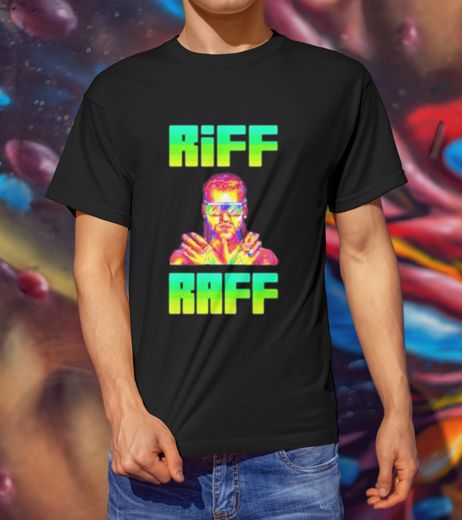 Riff Raff Neon 8 Bit Style Dale Dan Tony T-Shirt