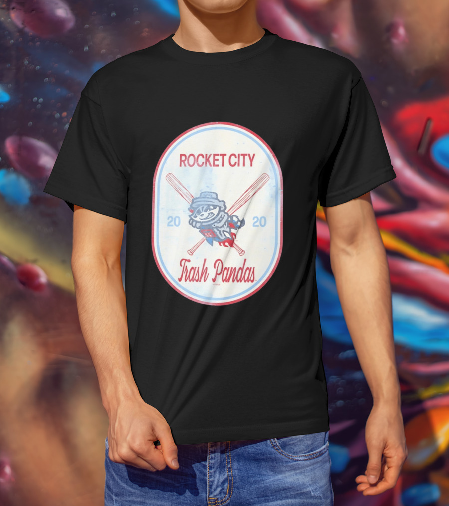 Rocket City Trash Pandas 2020 Raccoon Baseball T-Shirt