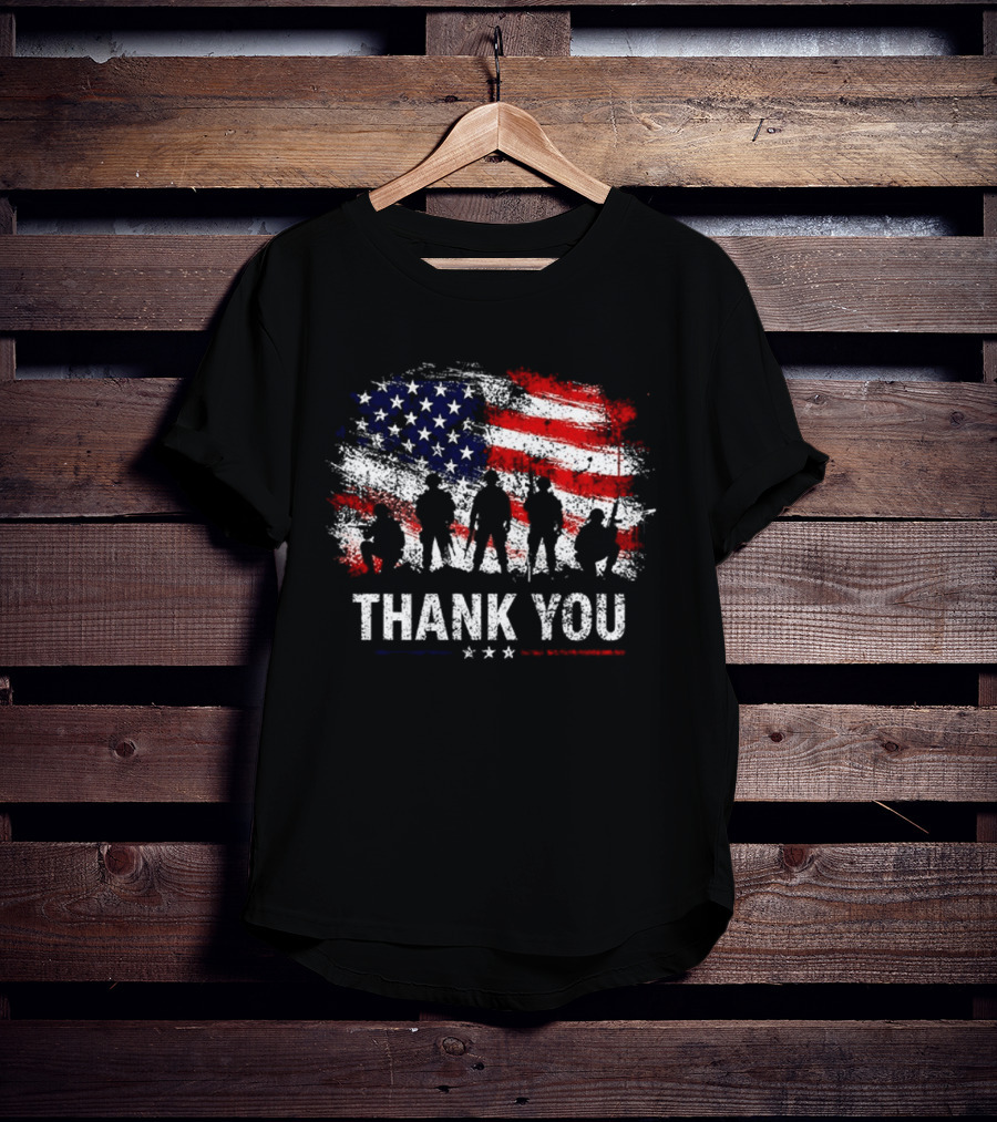 Thank You For Your Service American Flag Military T-Shirt