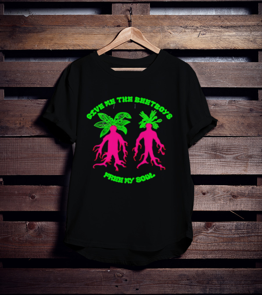 Give Me The Beetboys Free My Soul Vibrant Beetroot Figures T-Shirt
