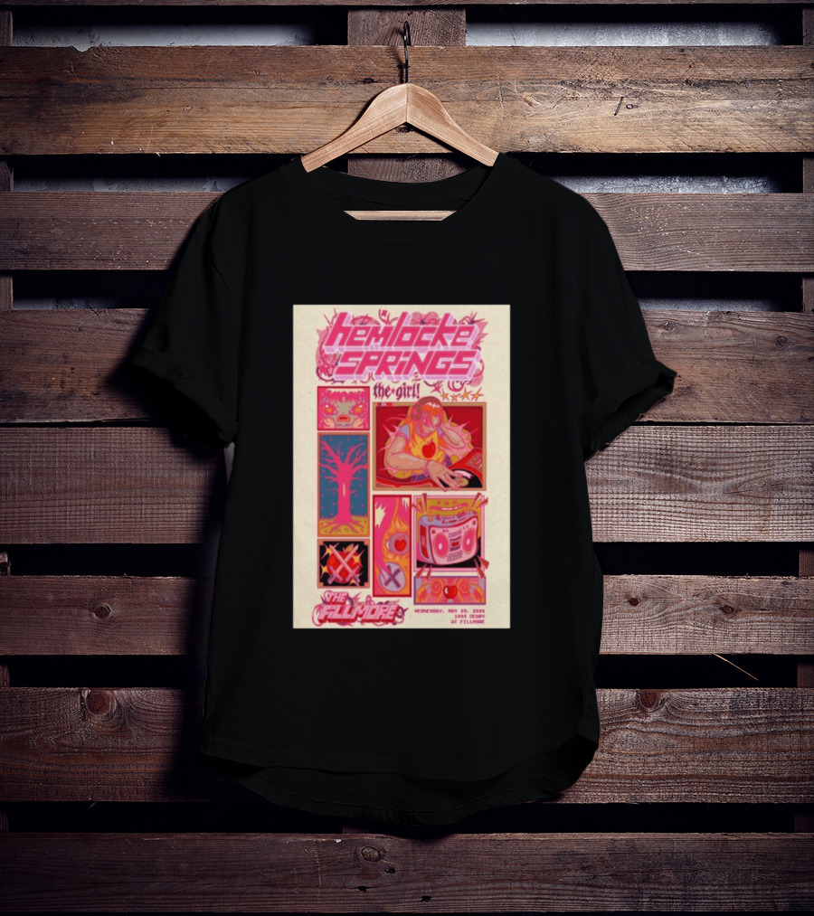 Hemlocke Springs The Girl May 20 2026 The Fillmore San Francisco Concert T-Shirt