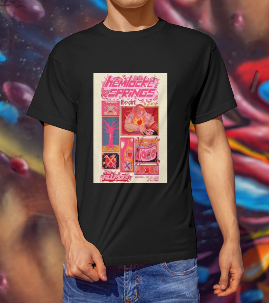 Hemlocke Springs The Girl May 20 2026 The Fillmore San Francisco Concert T-Shirt