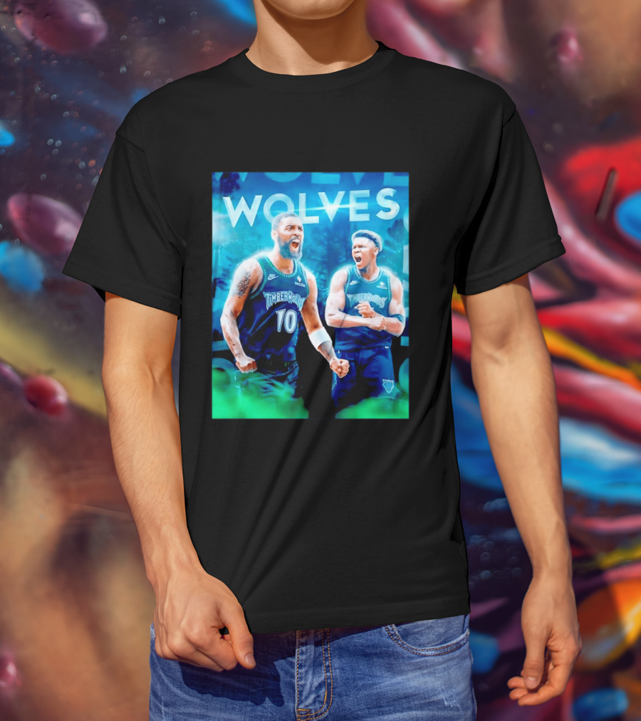 Wolves Timberwolves Kyrie Irving Anthony Edwards Basketball NBA Stars T-Shirt